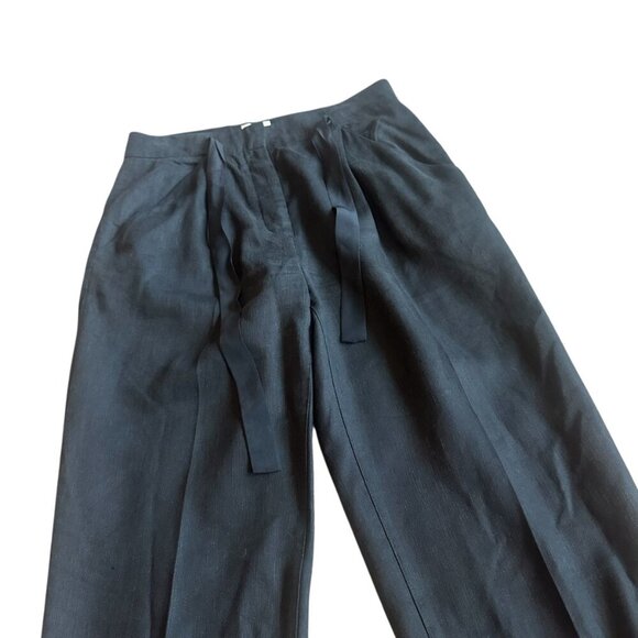 Wilfred Aritzia Black Cropped Length Linen Blend Slacks Pants Size 4 Women's - Picture 5 of 11